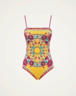 La DoubleJ Moda Mare<Elle SwimsuitZodiac Placée Marigold in Supreme Lycra