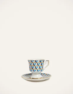 La DoubleJ Set Da Te E Caffe|Tavola<Espresso Cup & Saucer Set of 2Cubi Blu in Porcelain