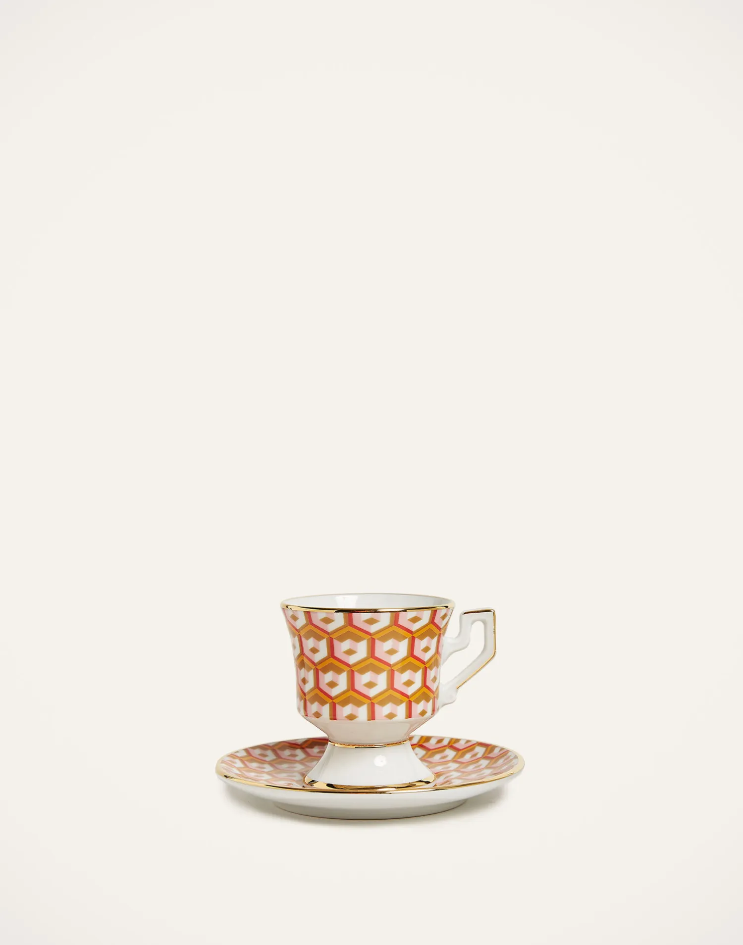 La DoubleJ Set Da Te E Caffe|Tavola<Espresso Cup & Saucer Set of 2Cubi Oro in Porcelain