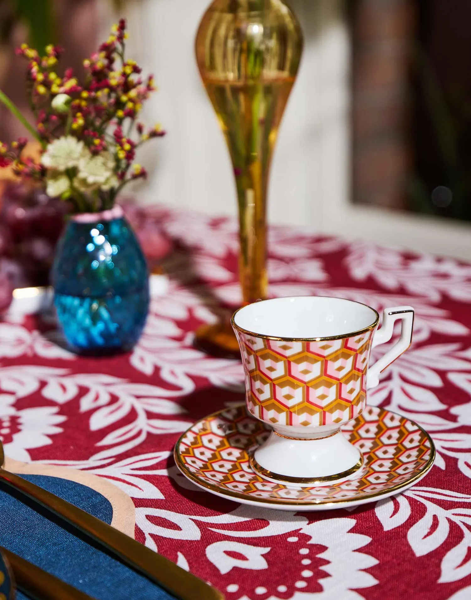 La DoubleJ Set Da Te E Caffe|Tavola<Espresso Cup & Saucer Set of 2Cubi Oro in Porcelain