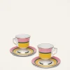La DoubleJ Set Da Te E Caffe|Tavola<Espresso Cup & Saucer Set of 2Rainbow Giallo in Porcelain
