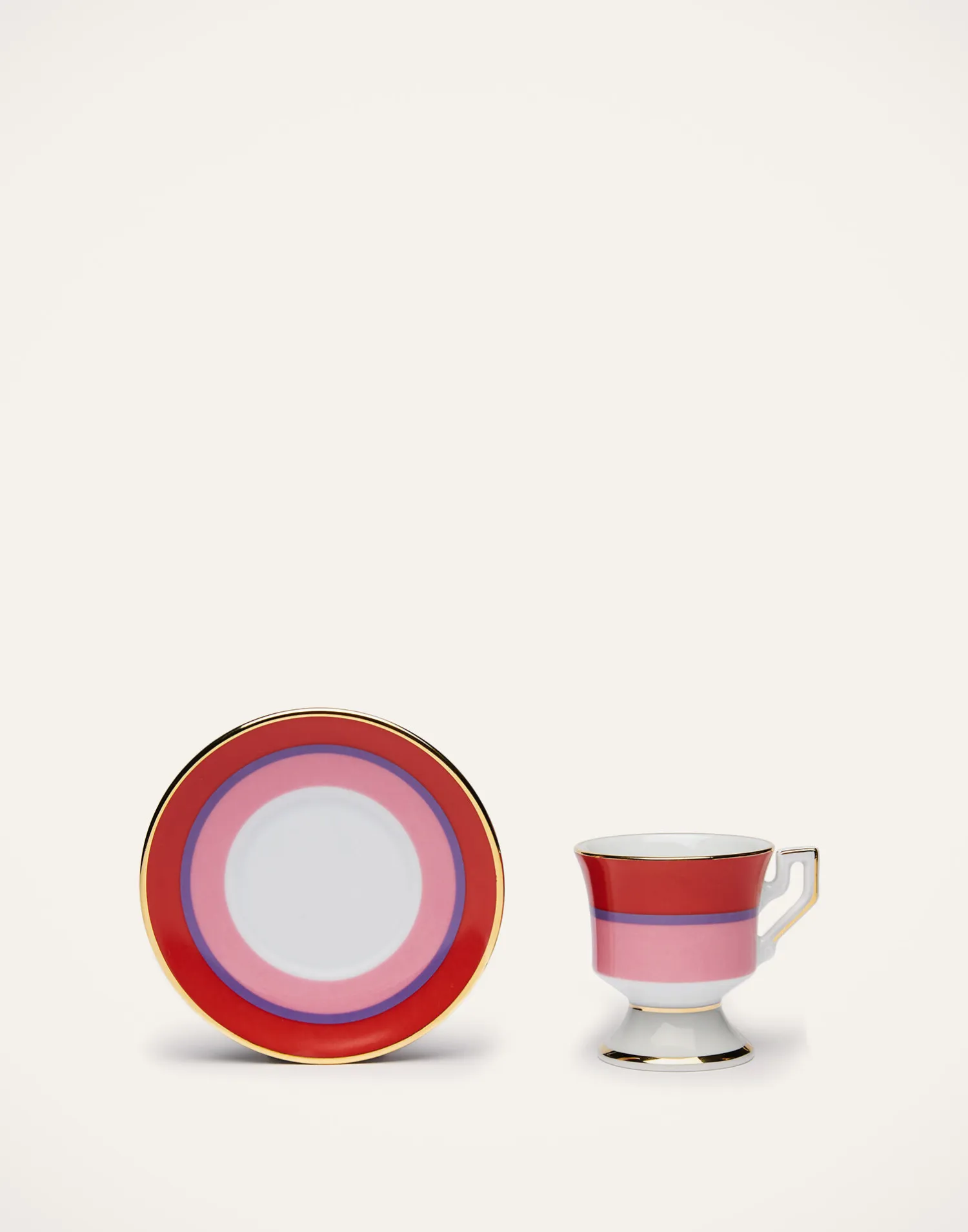 La DoubleJ Set Da Te E Caffe|Tavola<Espresso Cup & Saucer Set of 2Rainbow Rosa in Porcelain