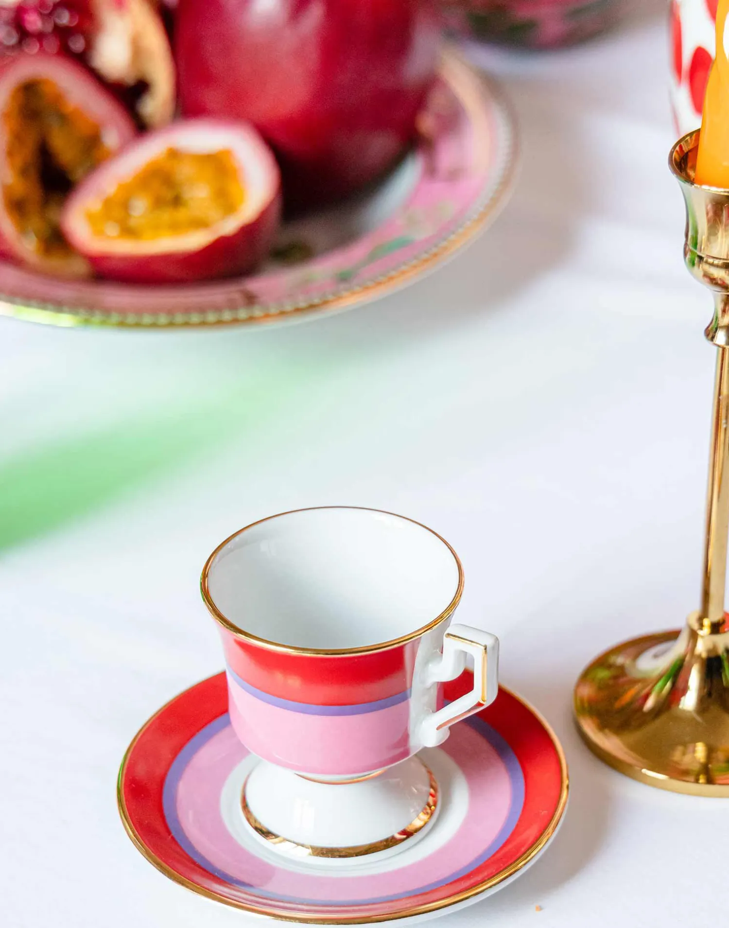 La DoubleJ Set Da Te E Caffe|Tavola<Espresso Cup & Saucer Set of 2Rainbow Rosa in Porcelain