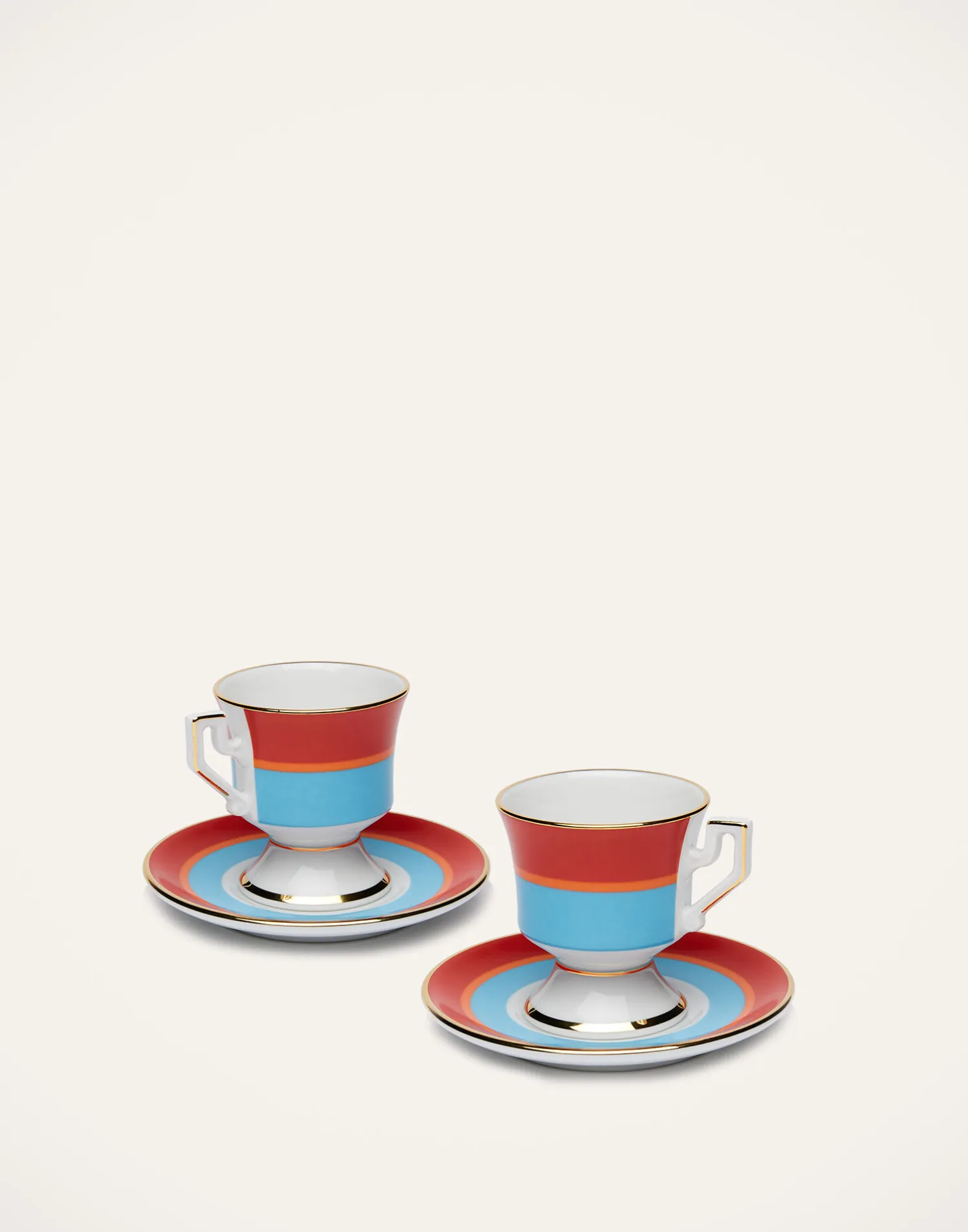 La DoubleJ Set Da Te E Caffe|Tavola<Espresso Cup & Saucer Set of 2Rainbow Azzurro in Porcelain