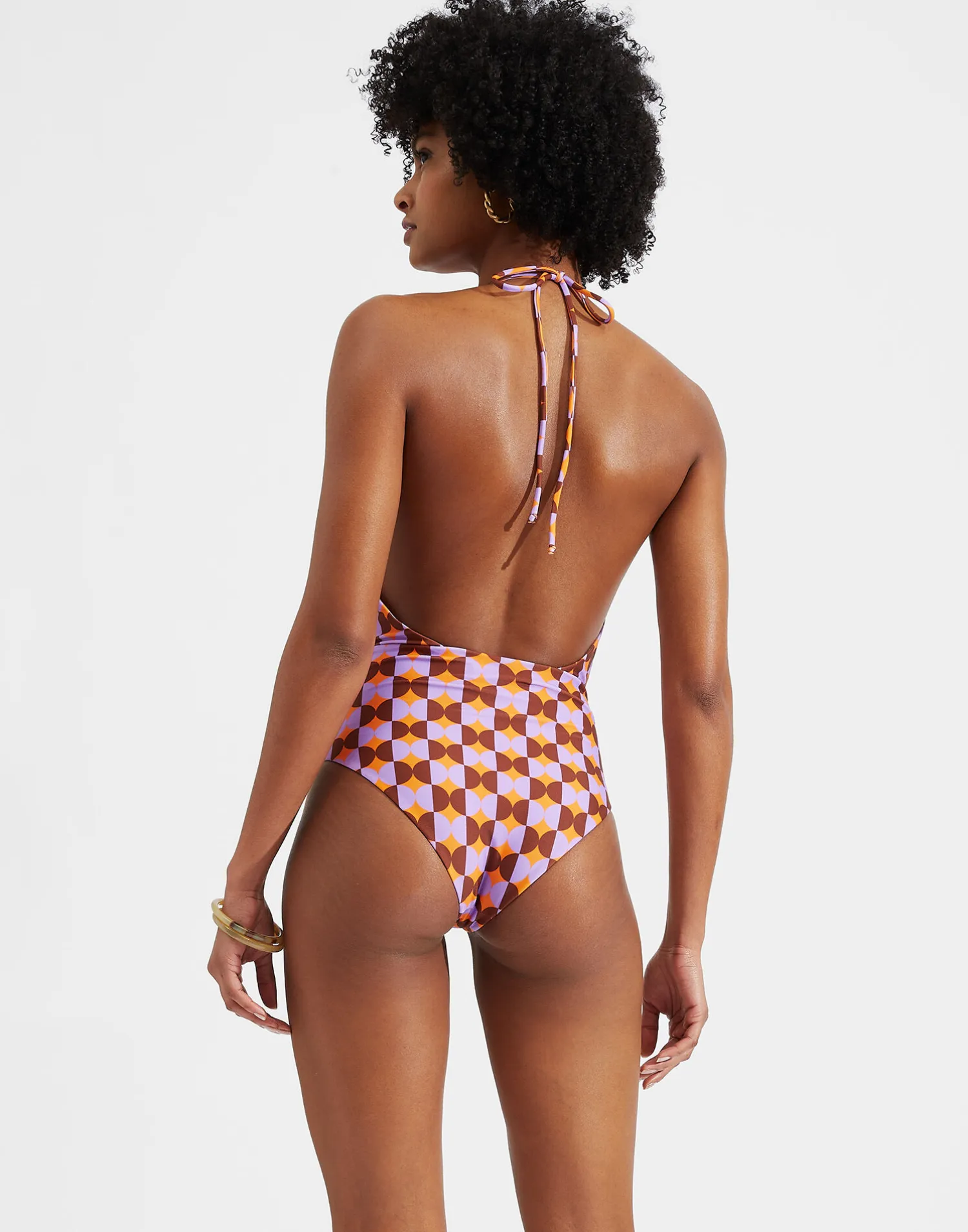 La DoubleJ Moda Mare<Esther SwimsuitMezzaluna Orange in Lycra