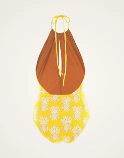 La DoubleJ Moda Mare<Esther SwimsuitPineapple Sunflower in Lycra