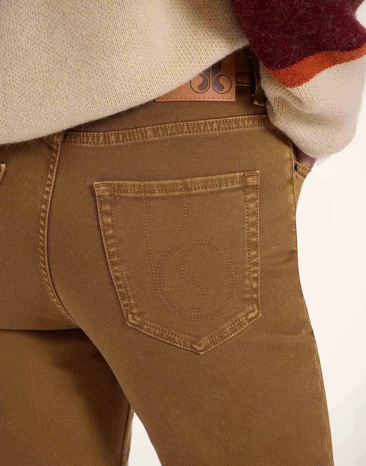 La DoubleJ Denim|Pantaloni E Shorts<Fancy Crop JeansKhaki in Denim With Feathers