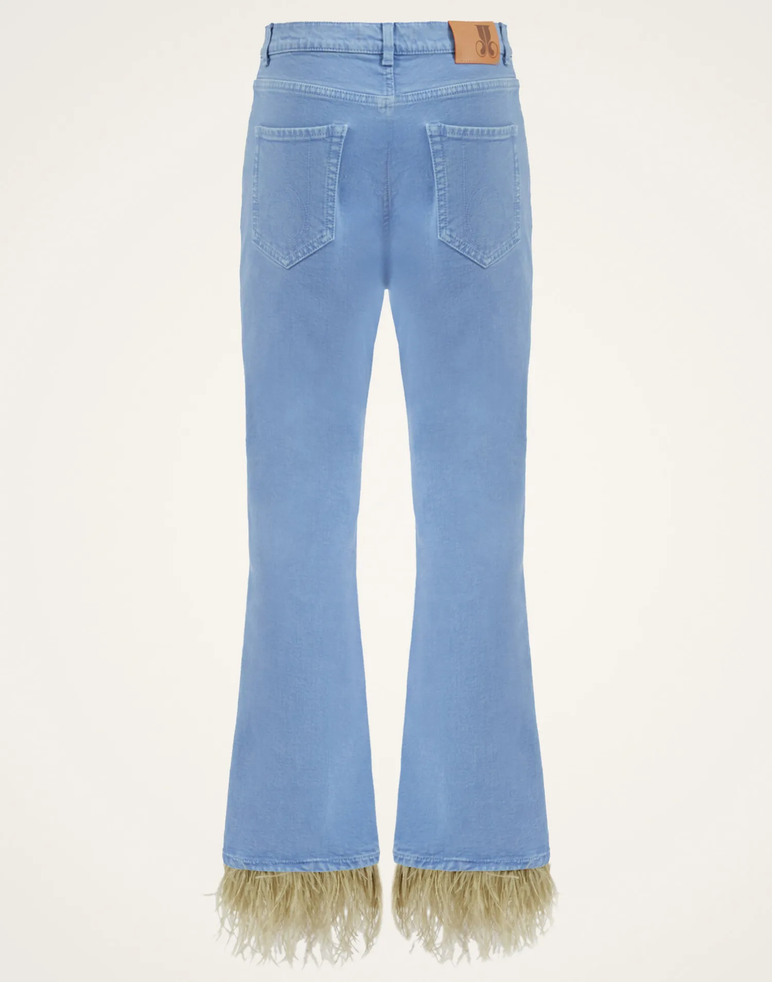 La DoubleJ Denim|Pantaloni E Shorts<Fancy Crop Jeans (With Feathers)Light Blue in Denim