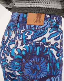La DoubleJ Denim|Pantaloni E Shorts<Fancy Crop Jeans (With Feathers)Anemone in Denim