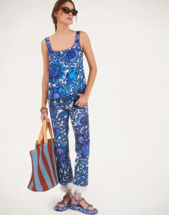 La DoubleJ Denim|Pantaloni E Shorts<Fancy Crop Jeans (With Feathers)Anemone in Denim