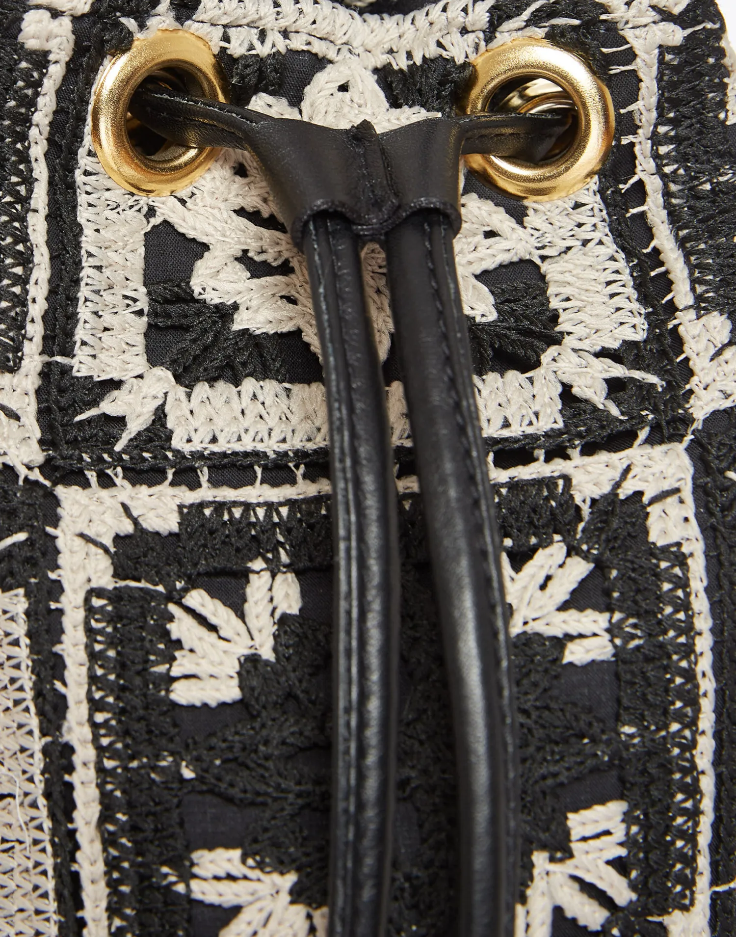 La DoubleJ Borse E Pochettes|Accessories<Feria Crossbody BagMini Tiles Black in Macramé