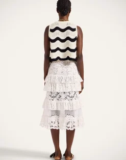 La DoubleJ Gonne<Footloose Lacey SkirtWhite in Cotton Lace