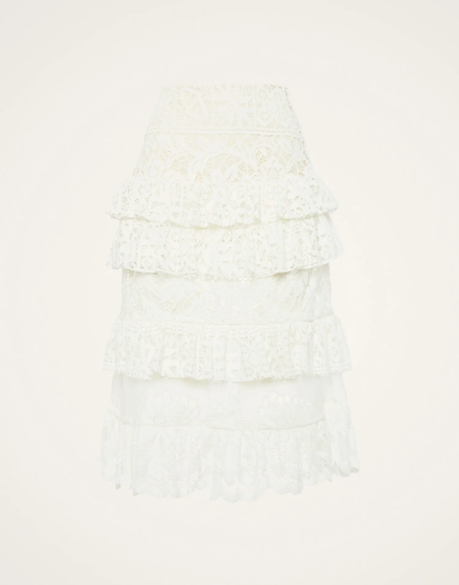La DoubleJ Gonne<Footloose Lacey SkirtWhite in Cotton Lace