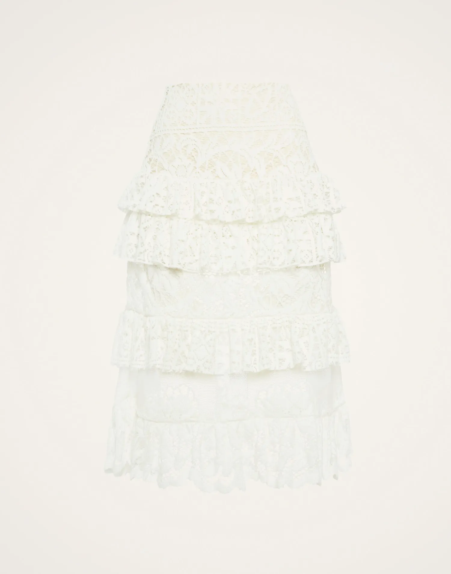 La DoubleJ Gonne<Footloose Lacey SkirtWhite in Cotton Lace