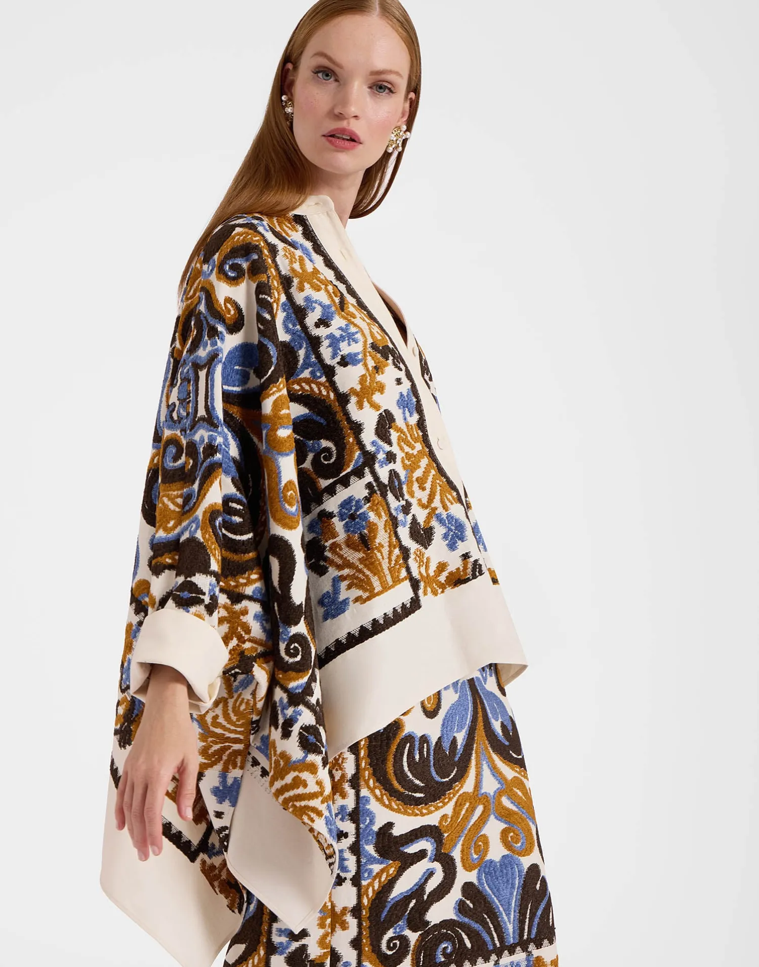 La DoubleJ Party Dressing<Foulard JacketCorsini Cream in Jacquard