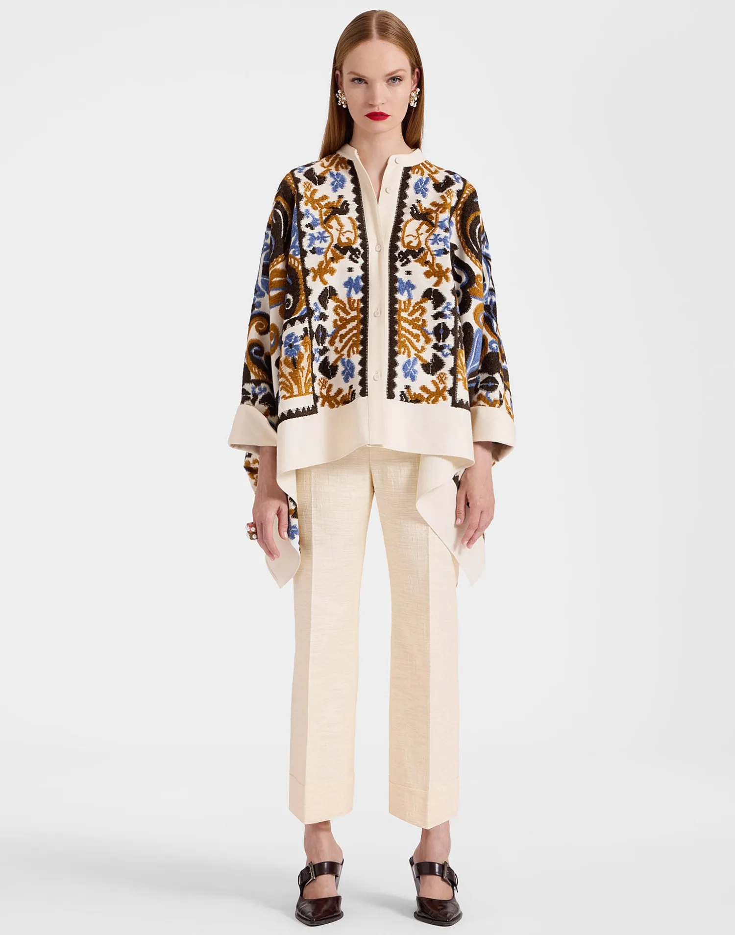 La DoubleJ Party Dressing<Foulard JacketCorsini Cream in Jacquard