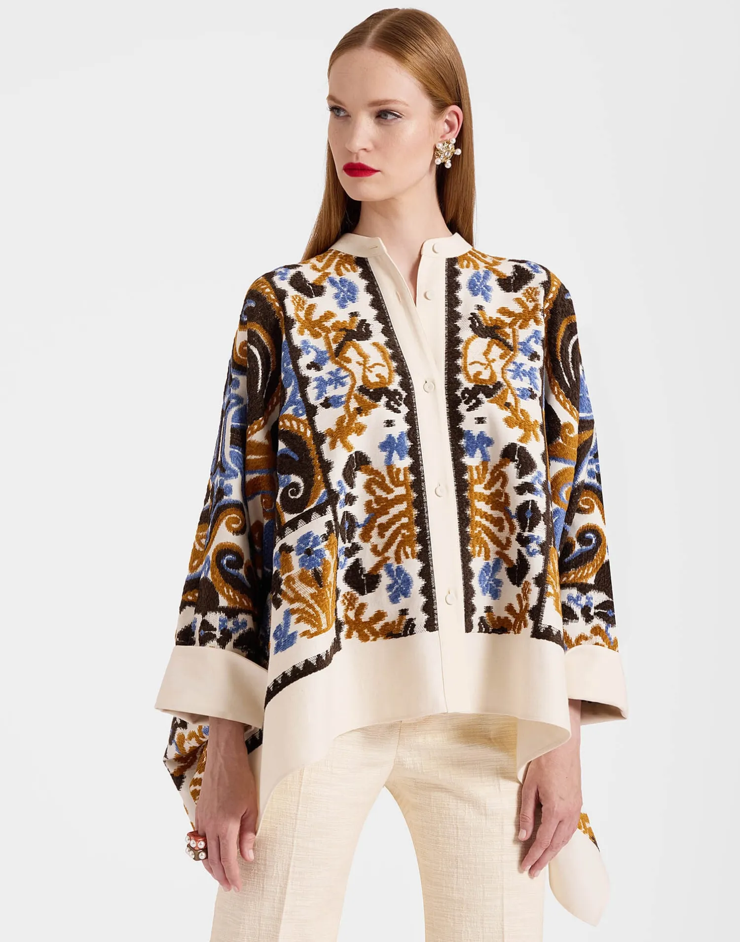 La DoubleJ Party Dressing<Foulard JacketCorsini Cream in Jacquard