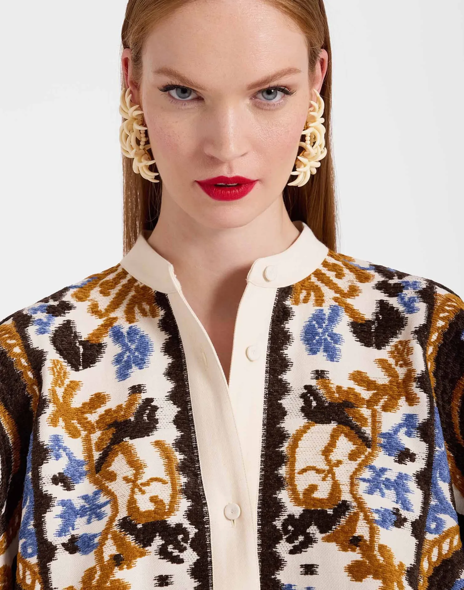 La DoubleJ Party Dressing<Foulard JacketCorsini Cream in Jacquard