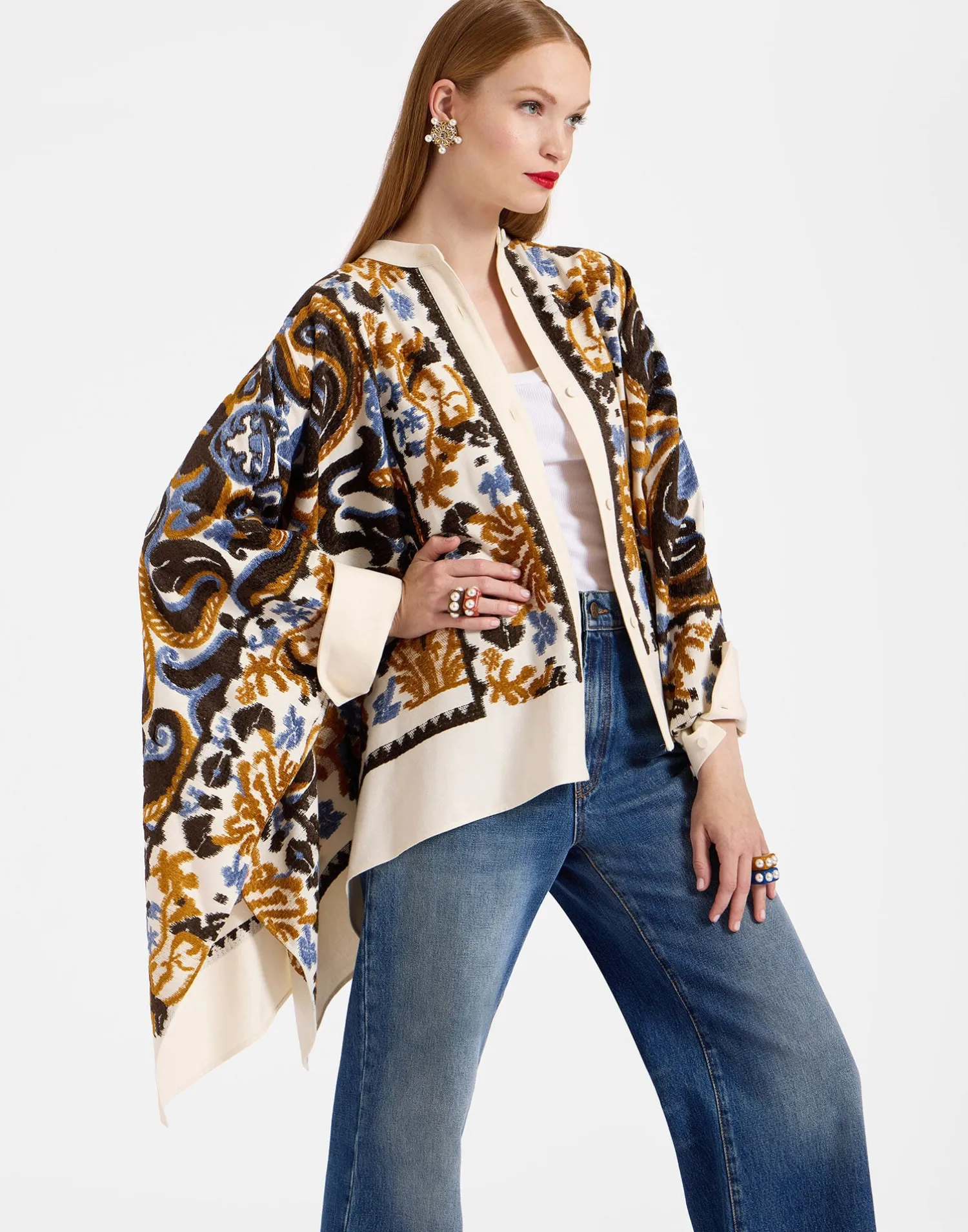 La DoubleJ Party Dressing<Foulard JacketCorsini Cream in Jacquard