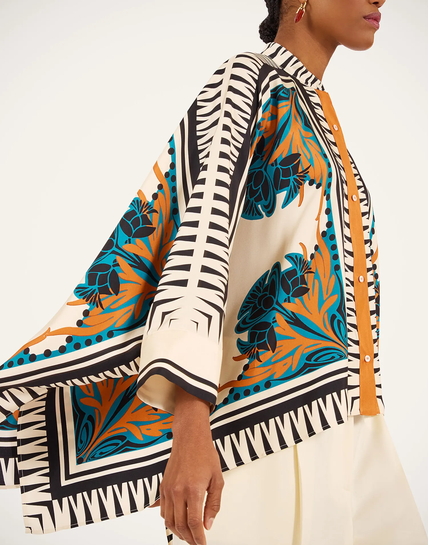 La DoubleJ Camicie E Top<Foulard ShirtFlorence Placée in Silk Twill