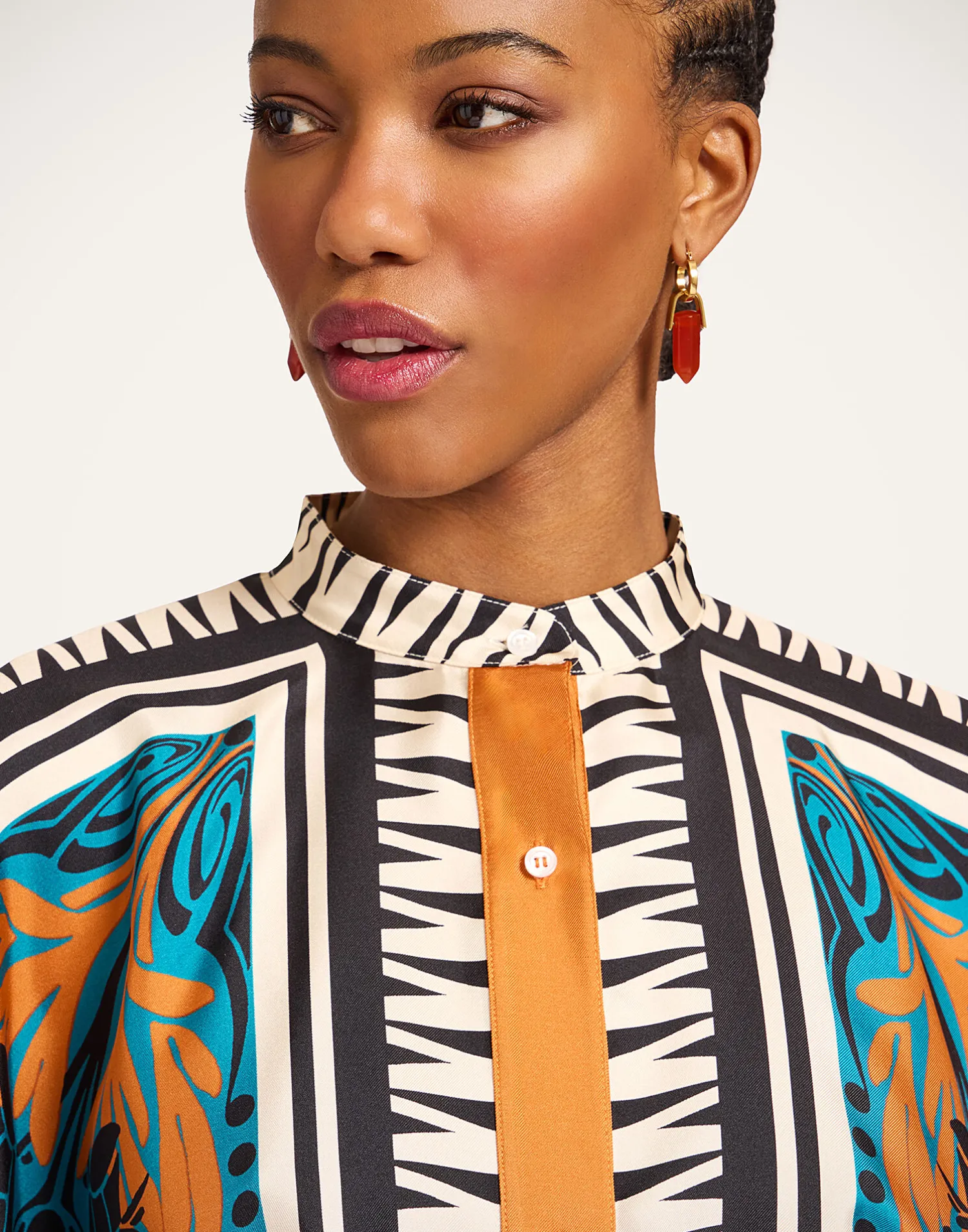 La DoubleJ Camicie E Top<Foulard ShirtFlorence Placée in Silk Twill
