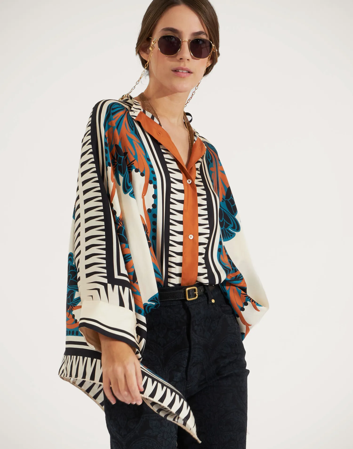 La DoubleJ Camicie E Top<Foulard ShirtFlorence Placée in Silk Twill