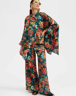 La DoubleJ Camicie E Top<Foulard ShirtHottie Emerald in Silk Twill