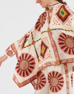 La DoubleJ Party Dressing<Foulard ShirtMacro Tiles Placée in Twill Silk