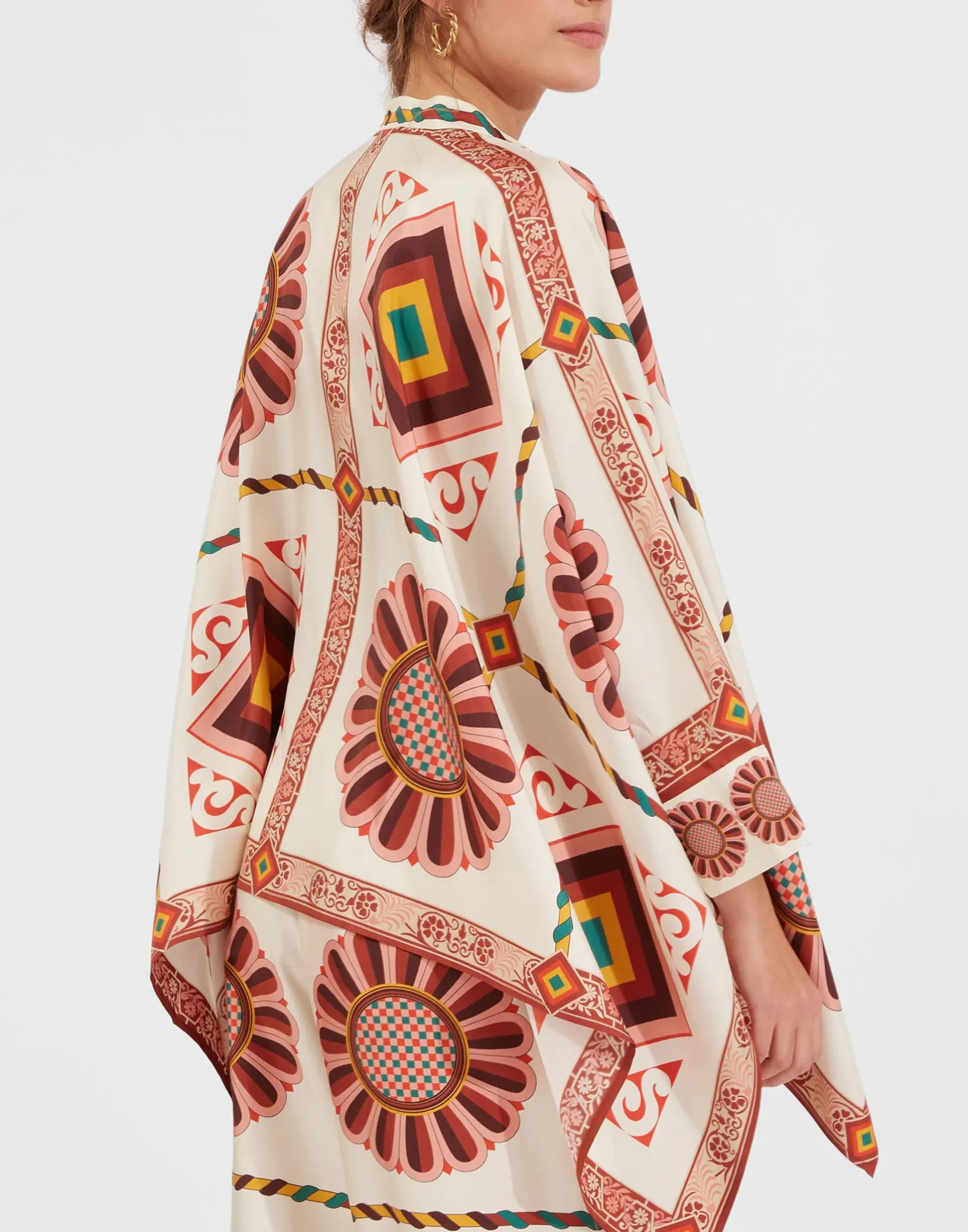 La DoubleJ Party Dressing<Foulard ShirtMacro Tiles Placée in Twill Silk