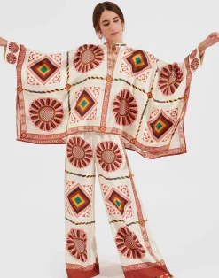 La DoubleJ Party Dressing<Foulard ShirtMacro Tiles Placée in Twill Silk