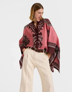 La DoubleJ Party Dressing<Foulard ShirtOltrarno Placée Pink in Silk Twill