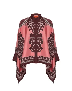 La DoubleJ Party Dressing<Foulard ShirtOltrarno Placée Pink in Silk Twill
