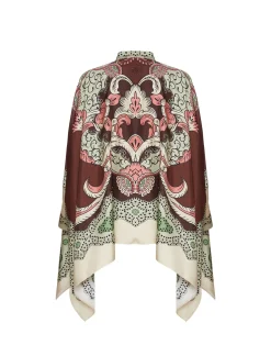 La DoubleJ Party Dressing<Foulard ShirtPortal Placée Brown in Silk Twill
