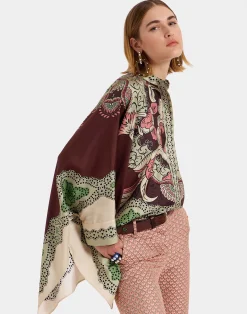 La DoubleJ Camicie E Top<Foulard ShirtPortal Placée Brown in Silk Twill
