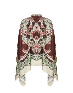 La DoubleJ Camicie E Top<Foulard ShirtPortal Placée Brown in Silk Twill