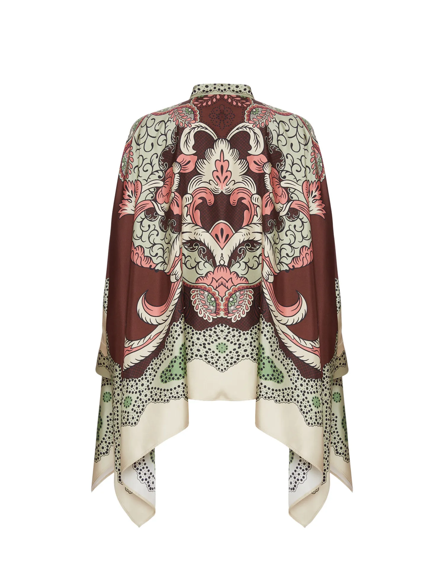 La DoubleJ Camicie E Top<Foulard ShirtPortal Placée Brown in Silk Twill