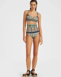 La DoubleJ Moda Mare<Giga BriefCasareale Small Plac&egrave;e Cream in Lycra