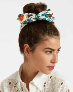 La DoubleJ Accessori Per Capelli|Accessories<Giga ScrunchieDragonflower Mini Multicolor in Silk Twill