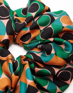 La DoubleJ Accessori Per Capelli|Accessories<Giga ScrunchieGumball Verde in Silk Twill