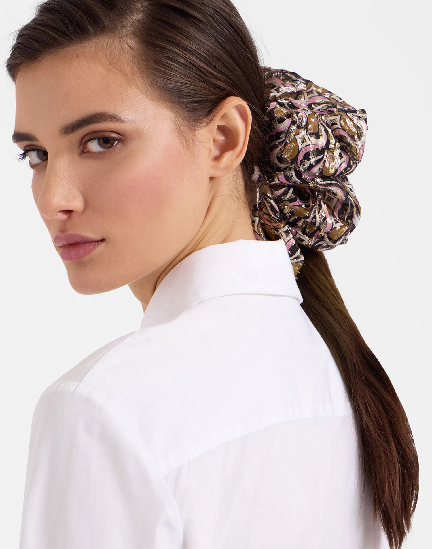 La DoubleJ Accessori Per Capelli|Accessories<Giga ScrunchieJive Pink in Lurex Fil Coupé