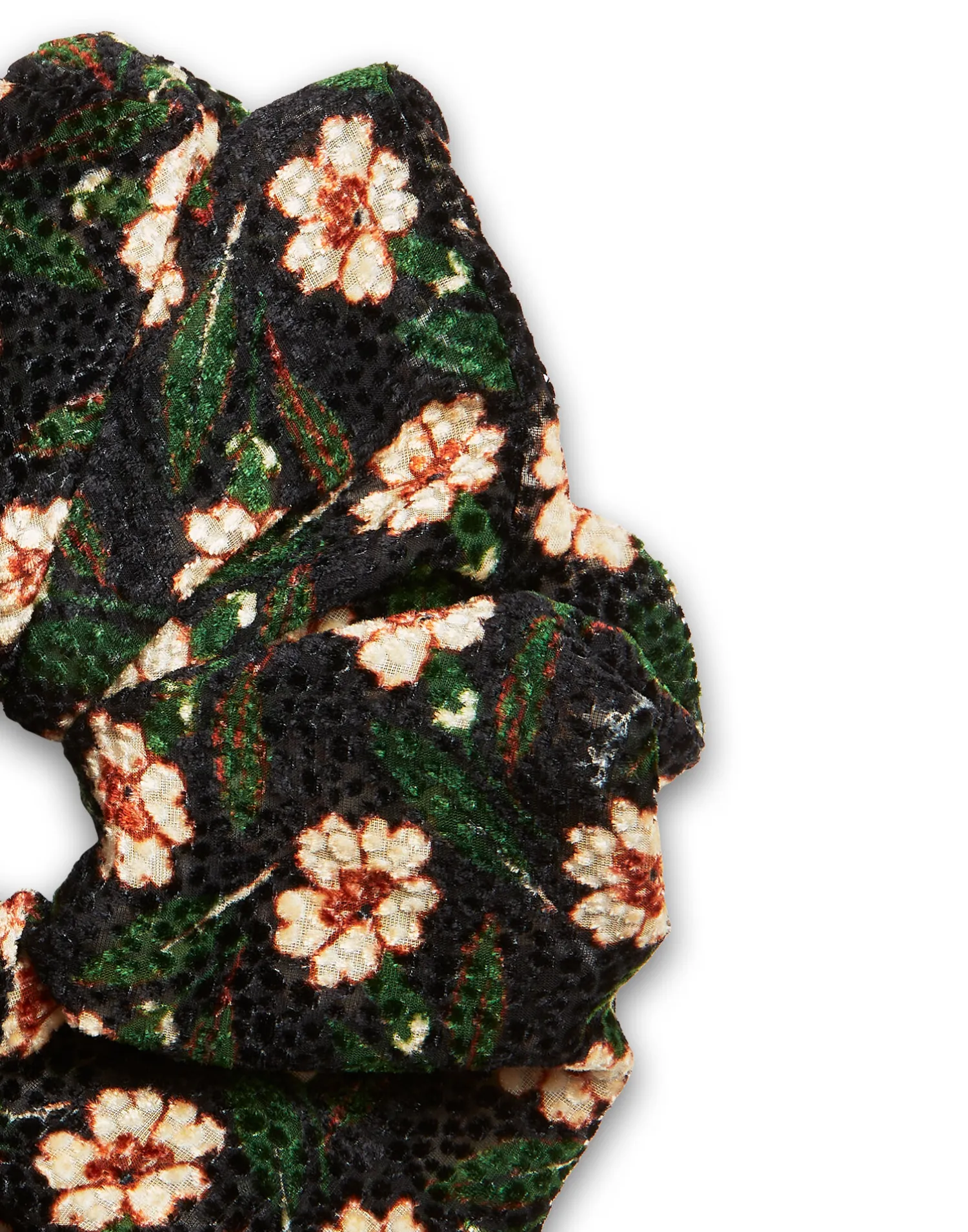 La DoubleJ Accessori Per Capelli|Accessories<Giga ScrunchieMayfair Black in Devore Velvet