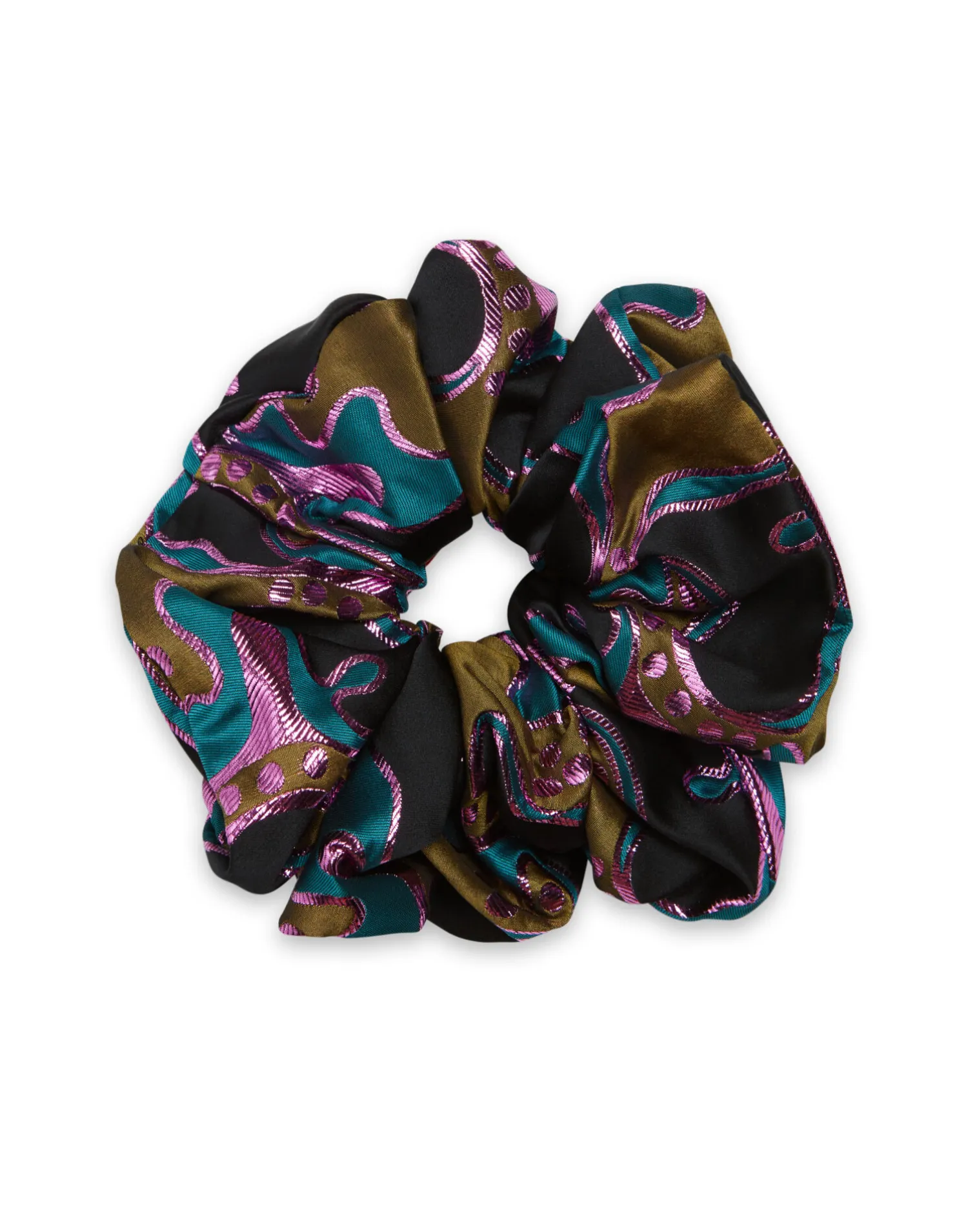 La DoubleJ Accessori Per Capelli|Accessories<Giga ScrunchieSpritz Blue Petrol in Jacquard