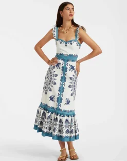 La DoubleJ Vestiti<Gingerbread DressOlympus Placée Cream in Flat Cotton Stretch