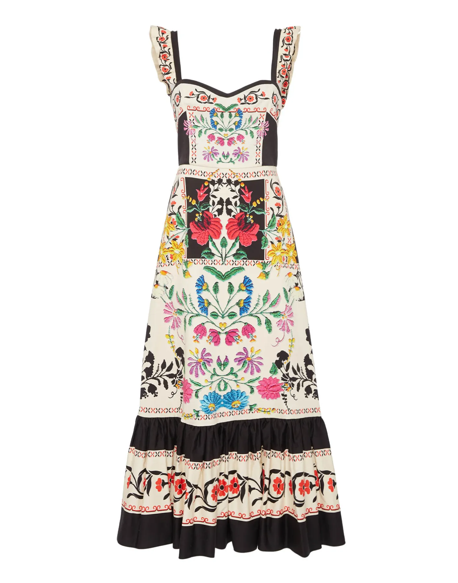 La DoubleJ Vestiti<Gingerbread DressPlaza Placée Ivory in Flat Cotton Stretch