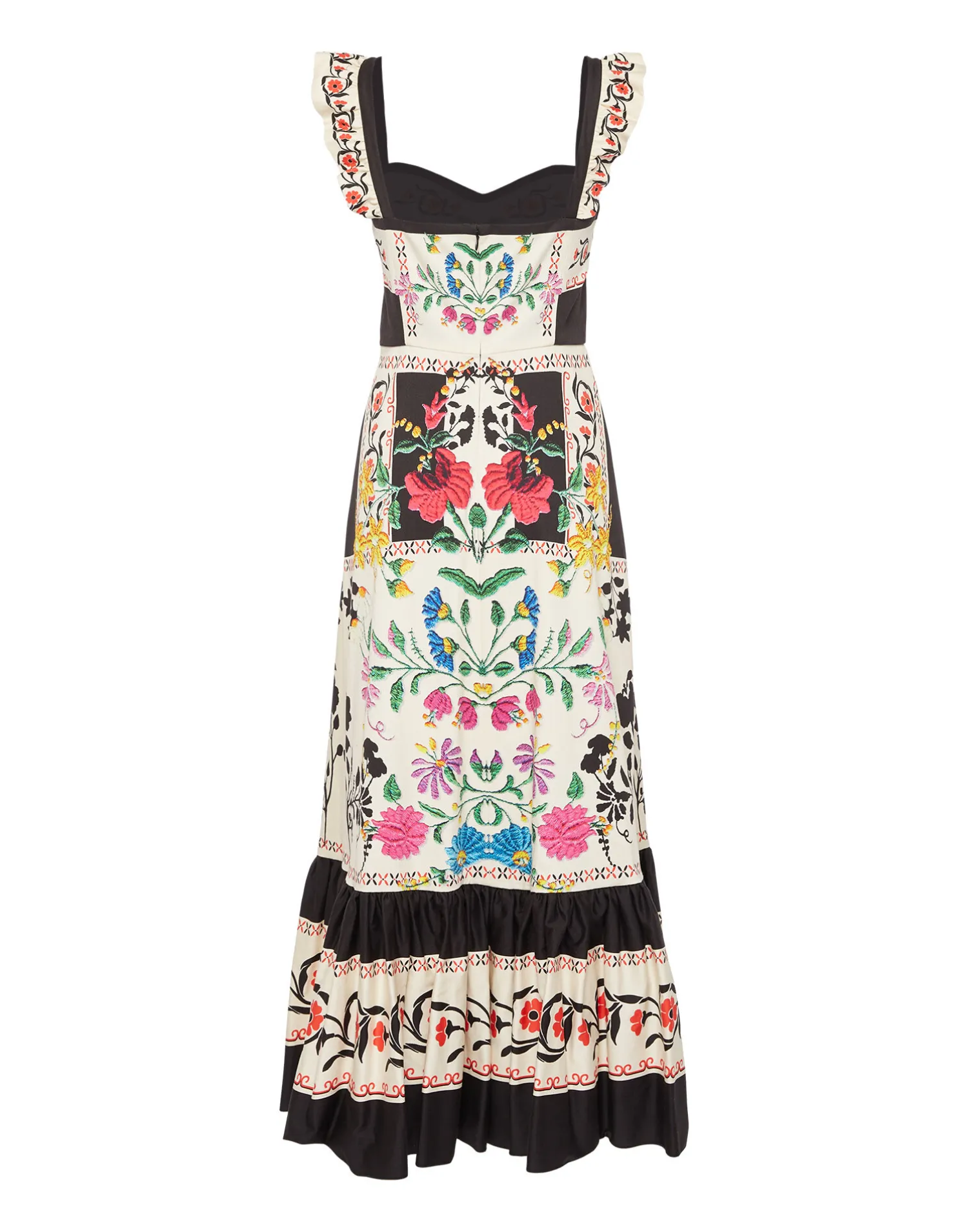La DoubleJ Vestiti<Gingerbread DressPlaza Placée Ivory in Flat Cotton Stretch