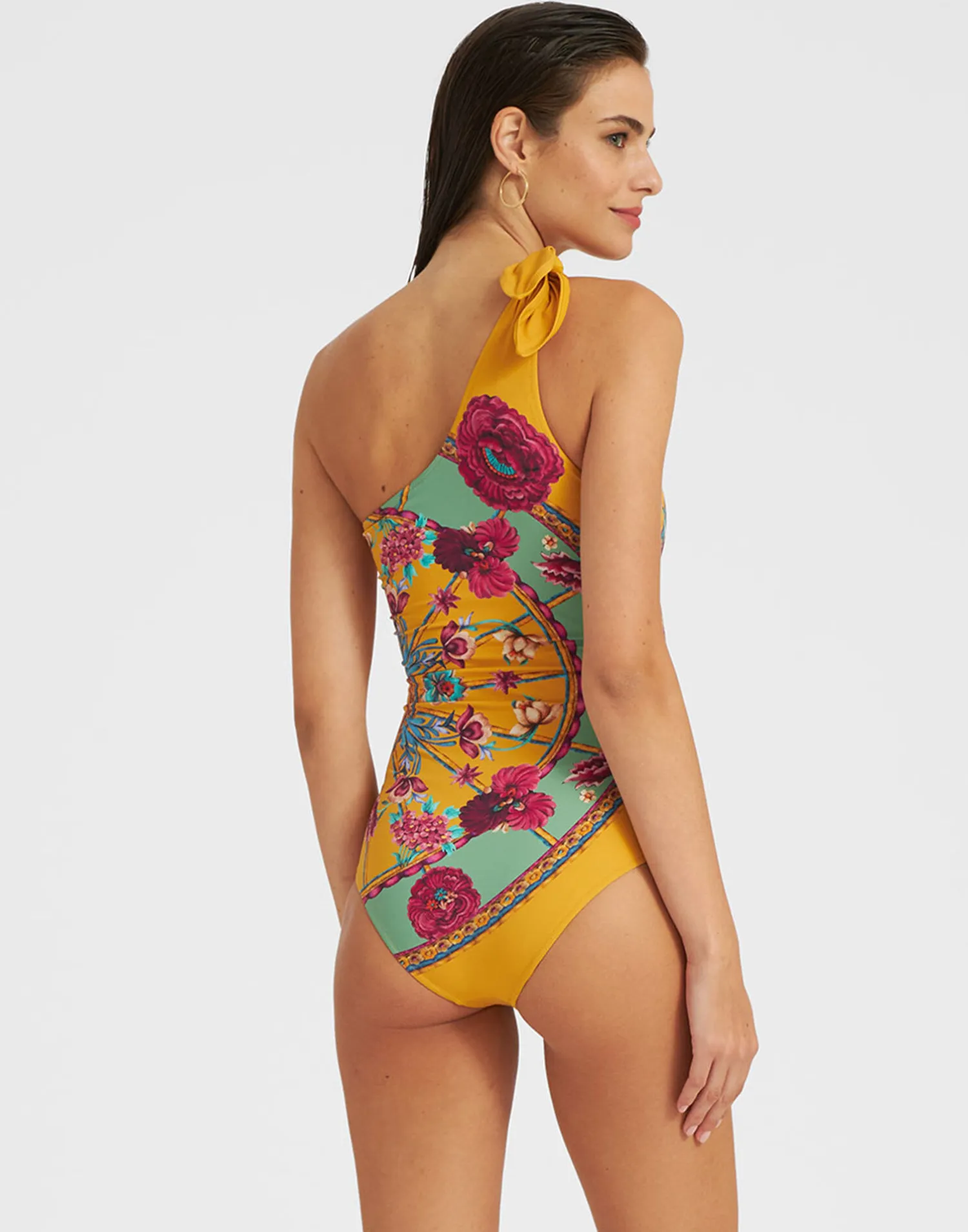 La DoubleJ Moda Mare<Goddess SuitZodiac Placée Marigold in Supreme Lycra