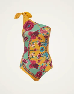 La DoubleJ Moda Mare<Goddess SuitZodiac Placée Marigold in Supreme Lycra