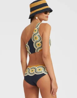 La DoubleJ Moda Mare<Goddess TopMudejar Plac&eacute;e Blue in Supreme Lycra