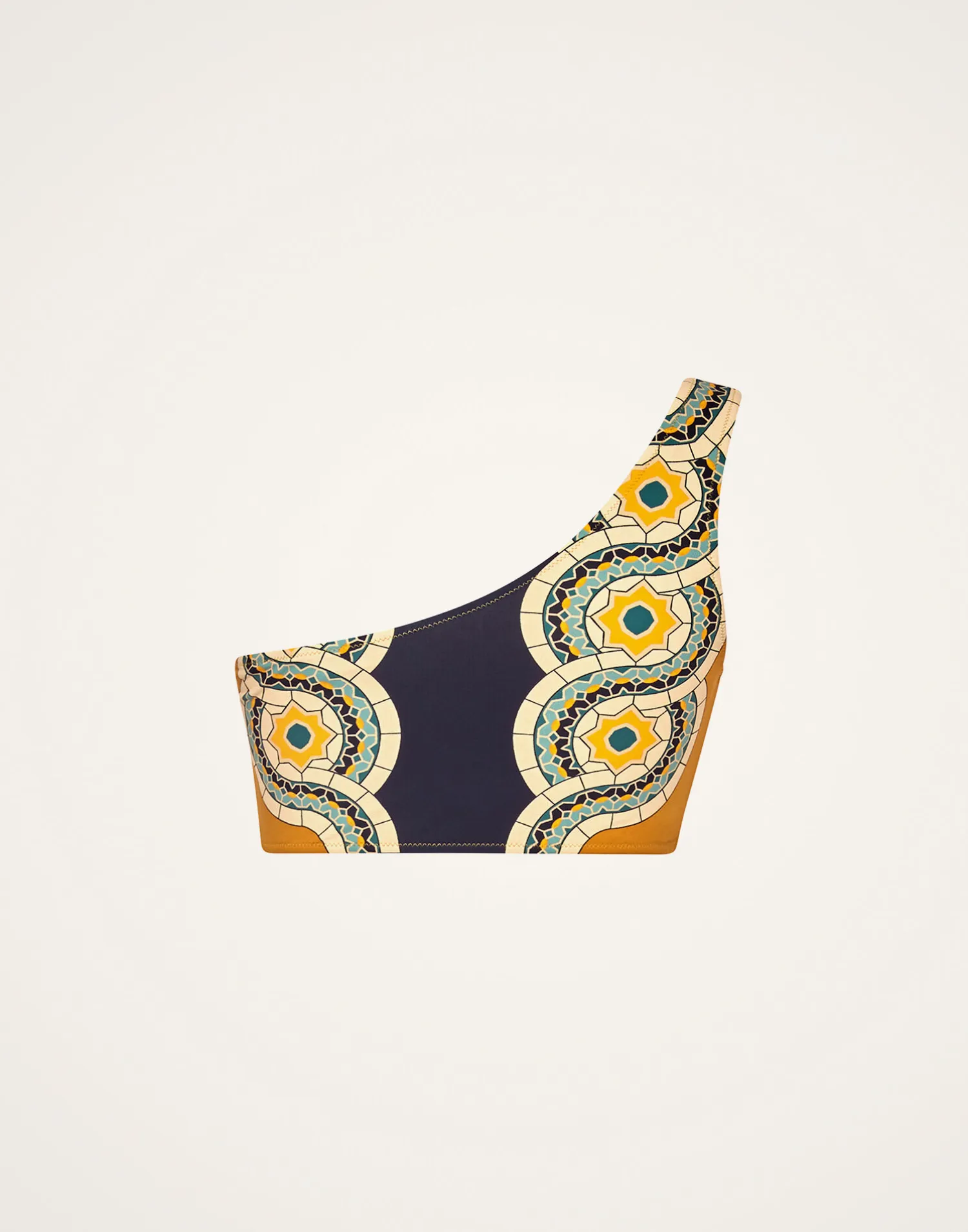 La DoubleJ Moda Mare<Goddess TopMudejar Placée Blue in Supreme Lycra