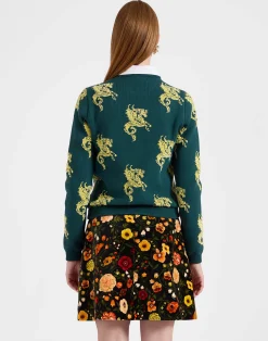 La DoubleJ Maglieria<Gryphos SweaterDark Green in Fleece Jacquard